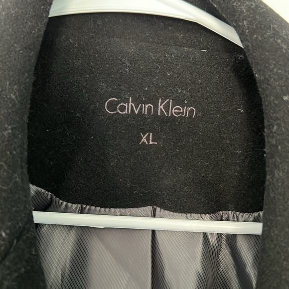 Black Calvin Klein pea coat - Picture 2 of 3